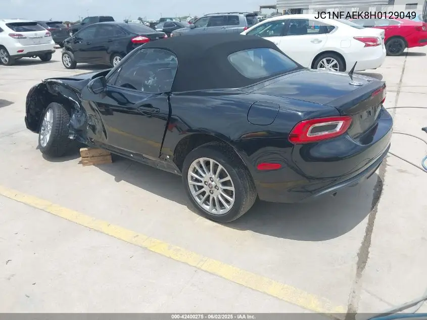 2017 Fiat 124 Spider Classica VIN: JC1NFAEK8H0129049 Lot: 42400275