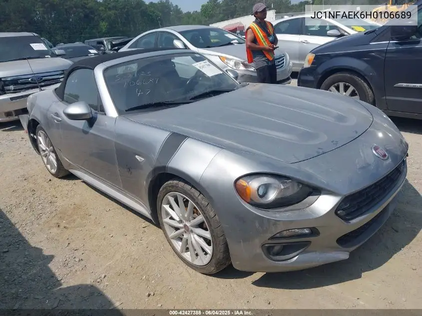 2017 Fiat 124 Spider Lusso VIN: JC1NFAEK6H0106689 Lot: 42427388
