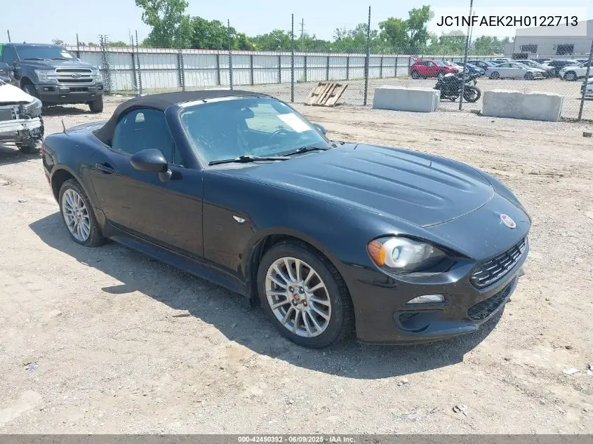 2017 Fiat 124 Spider Classica VIN: JC1NFAEK2H0122713 Lot: 42450392