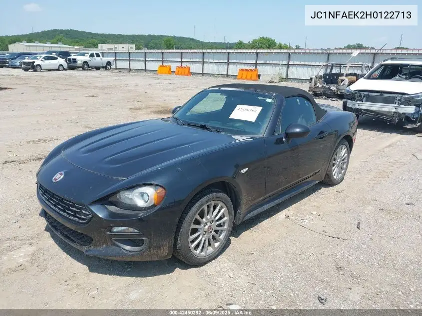 2017 Fiat 124 Spider Classica VIN: JC1NFAEK2H0122713 Lot: 42450392