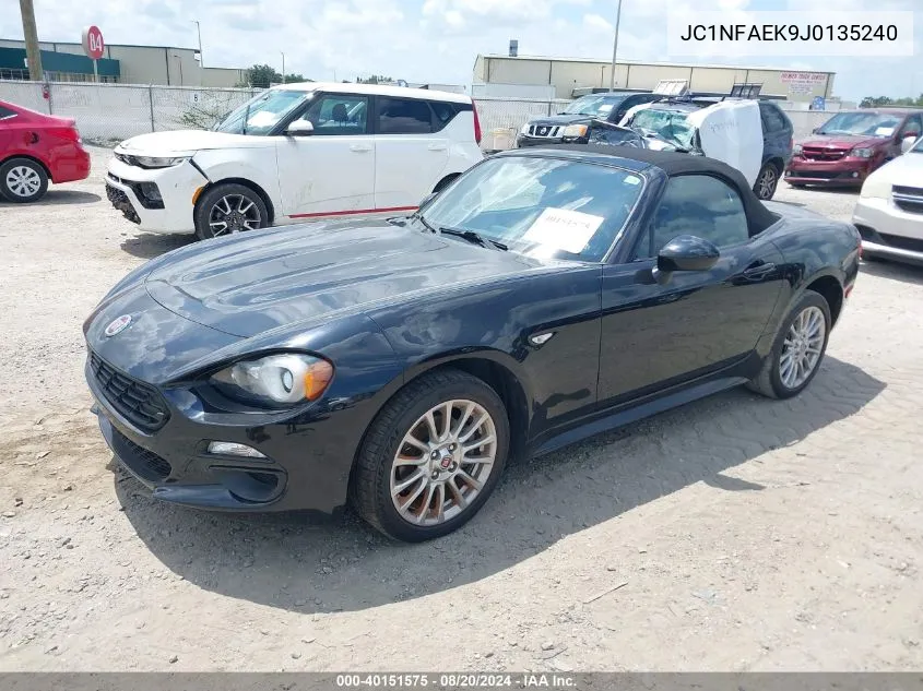 2018 Fiat 124 Spider Classica VIN: JC1NFAEK9J0135240 Lot: 40151575