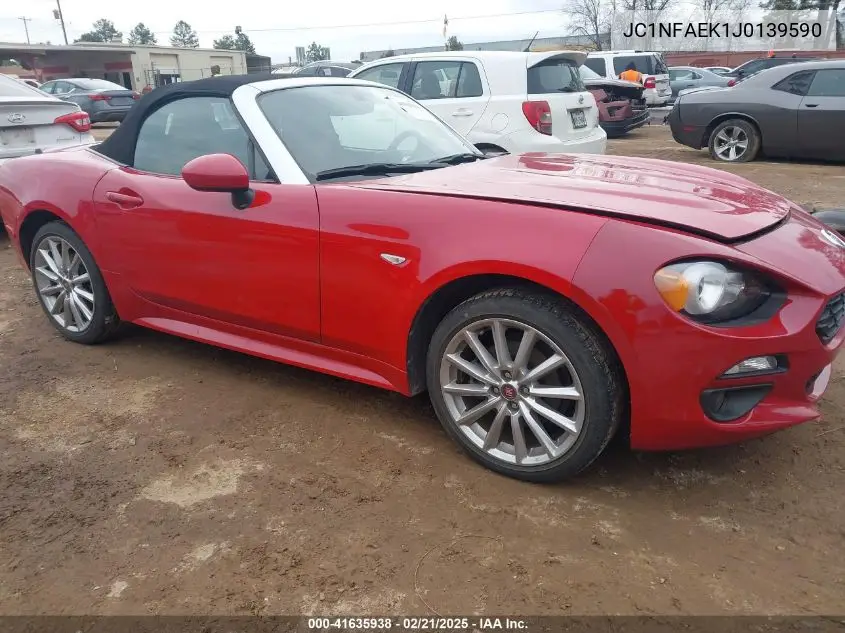 2018 Fiat 124 Spider Lusso VIN: JC1NFAEK1J0139590 Lot: 41635938