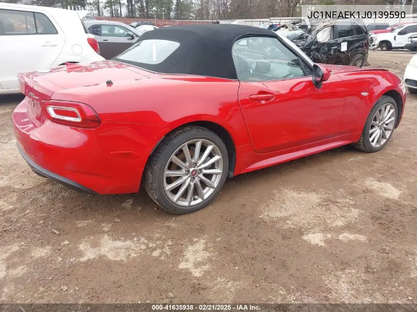 2018 Fiat 124 Spider Lusso VIN: JC1NFAEK1J0139590 Lot: 41635938