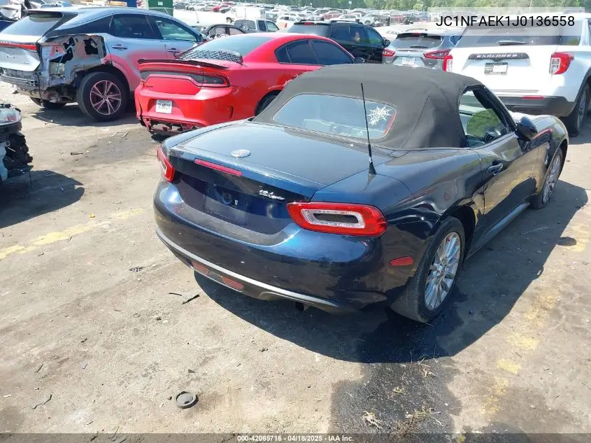 2018 Fiat 124 Spider Classica VIN: JC1NFAEK1J0136558 Lot: 42065716