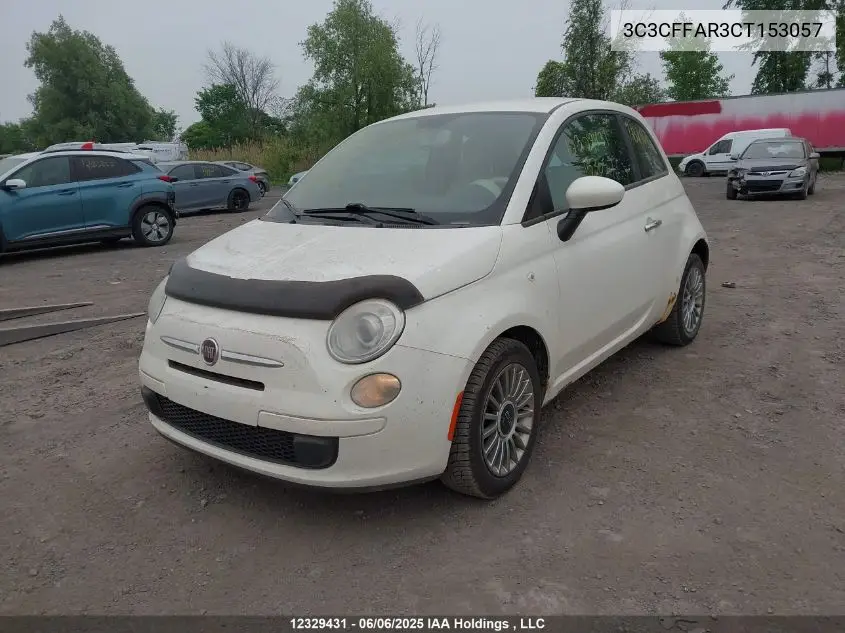 2012 Fiat 500 Pop VIN: 3C3CFFAR3CT153057 Lot: 12329431