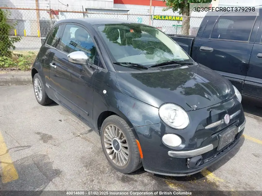 2012 Fiat 500 VIN: 3C3CFFCR8CT379298 Lot: 40014600