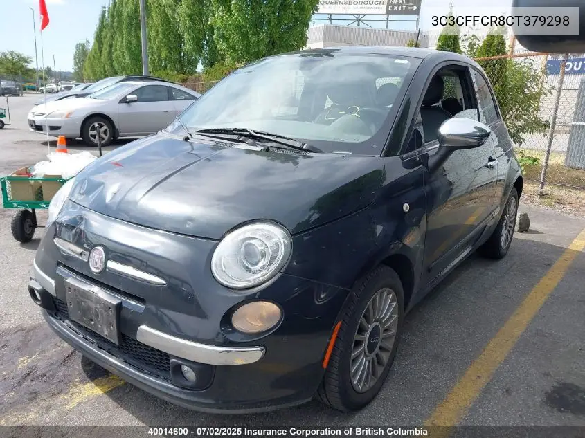 2012 Fiat 500 VIN: 3C3CFFCR8CT379298 Lot: 40014600