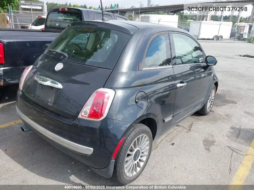 2012 Fiat 500 VIN: 3C3CFFCR8CT379298 Lot: 40014600