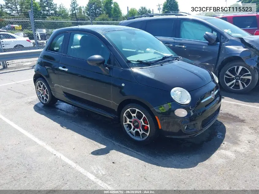2012 Fiat 500 Sport VIN: 3C3CFFBR5CT115523 Lot: 42545792
