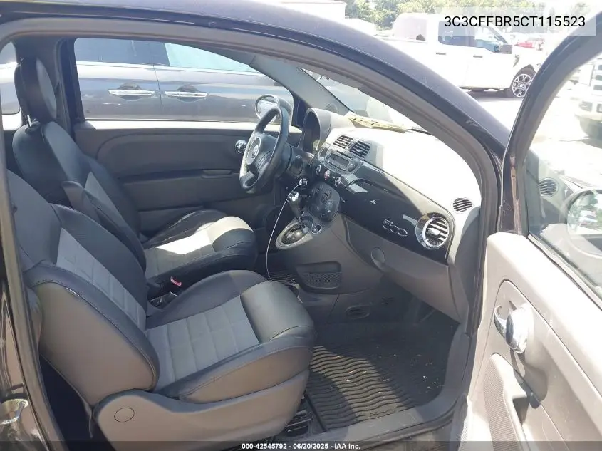 2012 Fiat 500 Sport VIN: 3C3CFFBR5CT115523 Lot: 42545792