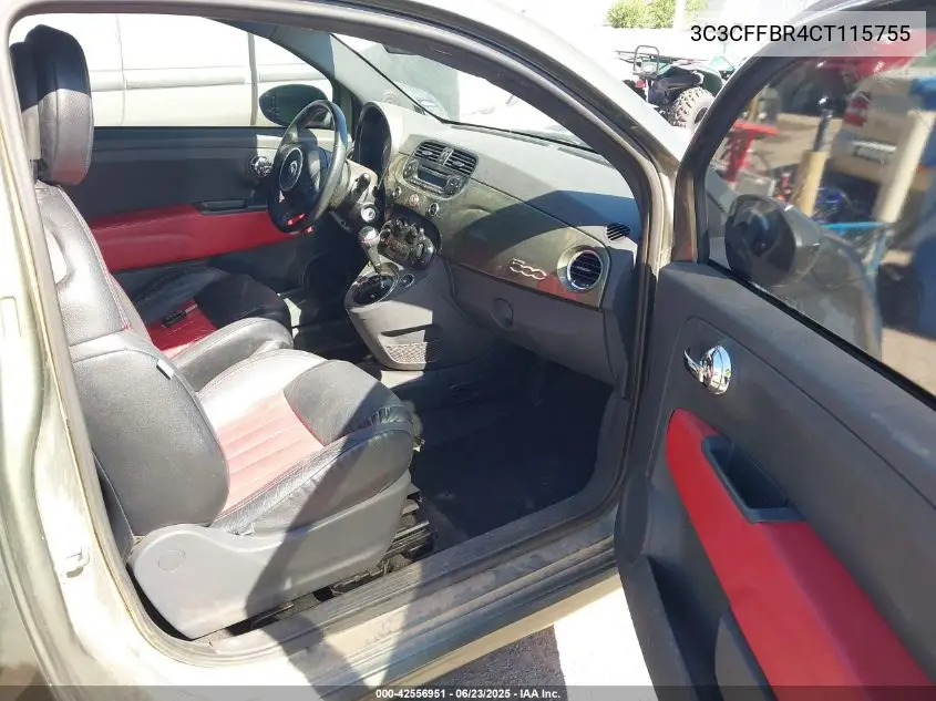 2012 Fiat 500 Sport VIN: 3C3CFFBR4CT115755 Lot: 42556951