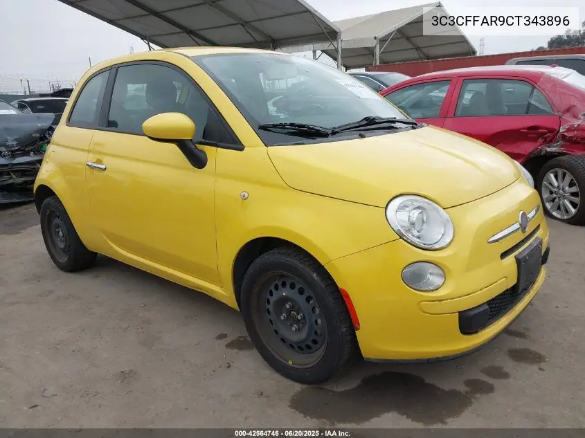 2012 Fiat 500 Pop VIN: 3C3CFFAR9CT343896 Lot: 42564746