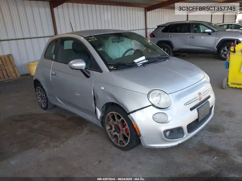 2012 Fiat 500 Sport VIN: 3C3CFFBR5CT357745 Lot: 42575343