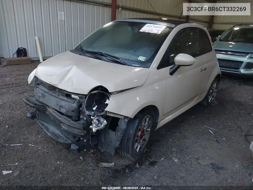 2012 Fiat 500 Sport VIN: 3C3CFFBR6CT332269 Lot: 42576895