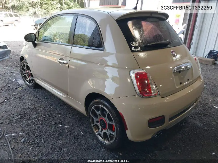 2012 Fiat 500 Sport VIN: 3C3CFFBR6CT332269 Lot: 42576895