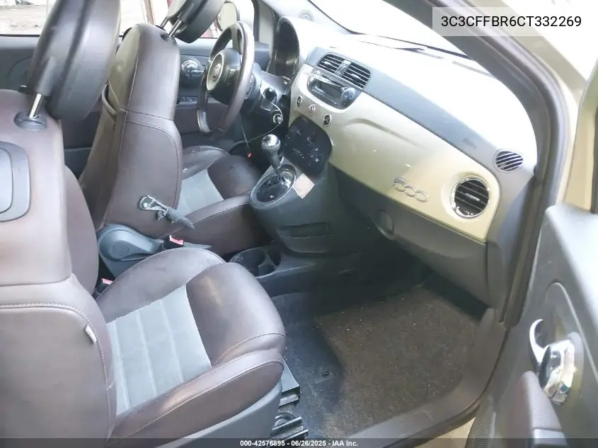 2012 Fiat 500 Sport VIN: 3C3CFFBR6CT332269 Lot: 42576895