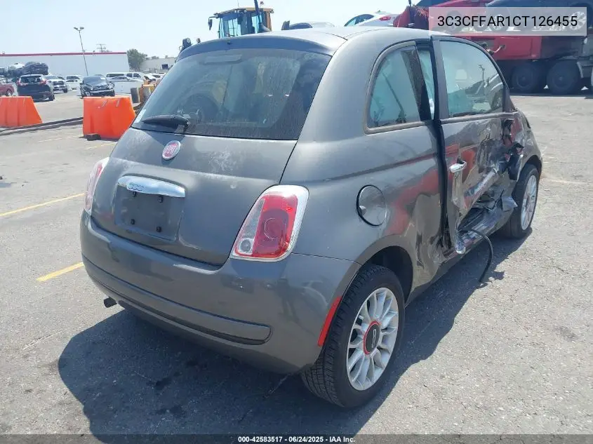 2012 Fiat 500 Pop VIN: 3C3CFFAR1CT126455 Lot: 42583517