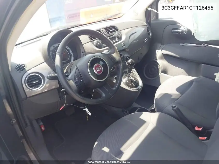 2012 Fiat 500 Pop VIN: 3C3CFFAR1CT126455 Lot: 42583517