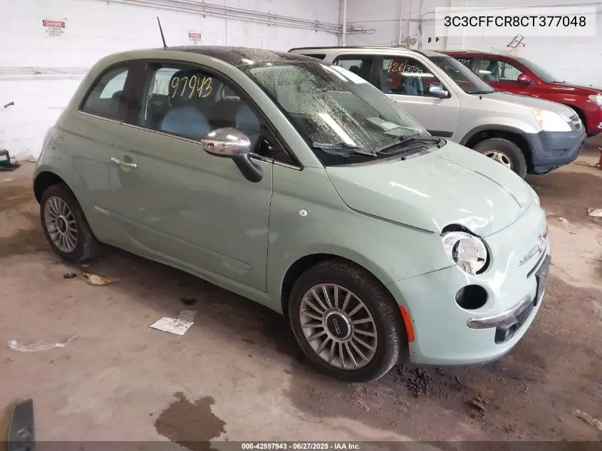 2012 Fiat 500 Lounge VIN: 3C3CFFCR8CT377048 Lot: 42597943