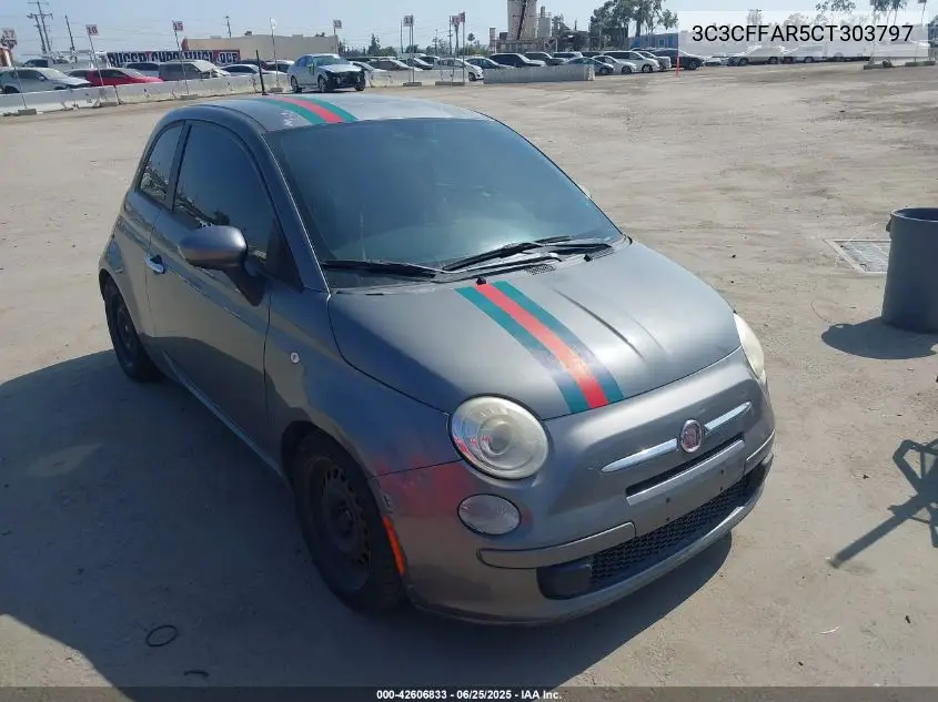 2012 Fiat 500 Pop VIN: 3C3CFFAR5CT303797 Lot: 42606833