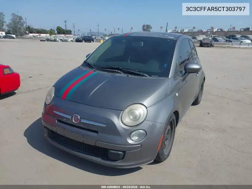 2012 Fiat 500 Pop VIN: 3C3CFFAR5CT303797 Lot: 42606833