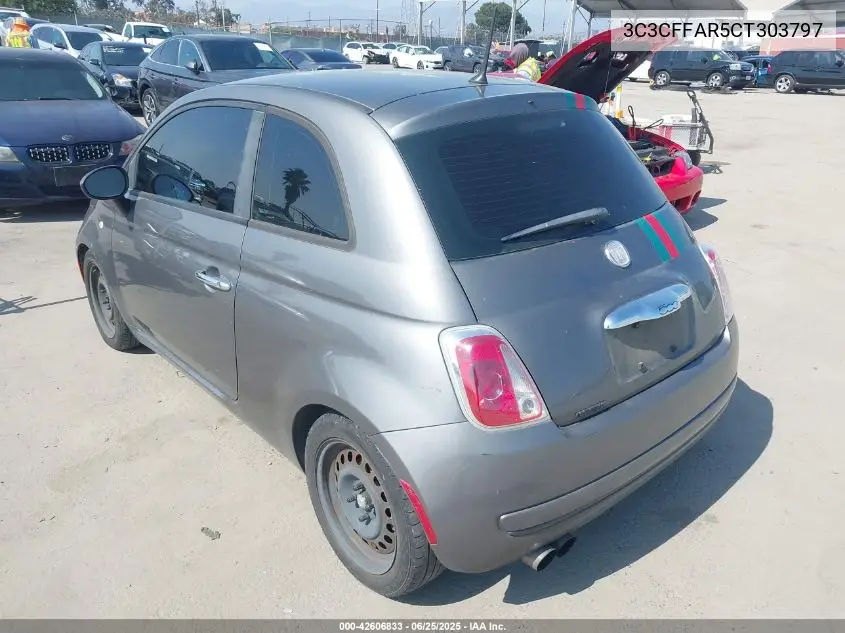 2012 Fiat 500 Pop VIN: 3C3CFFAR5CT303797 Lot: 42606833