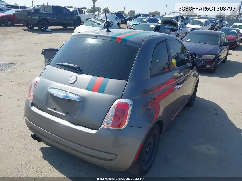 2012 Fiat 500 Pop VIN: 3C3CFFAR5CT303797 Lot: 42606833