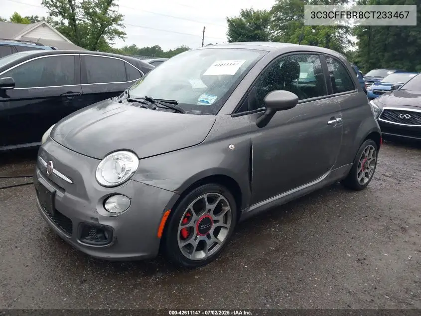 2012 Fiat 500 Sport VIN: 3C3CFFBR8CT233467 Lot: 42611147