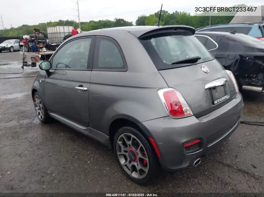 2012 Fiat 500 Sport VIN: 3C3CFFBR8CT233467 Lot: 42611147
