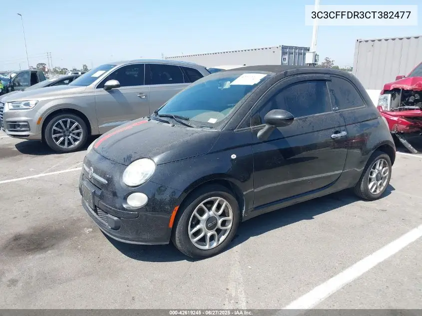 2012 Fiat 500C Pop VIN: 3C3CFFDR3CT382477 Lot: 42619245