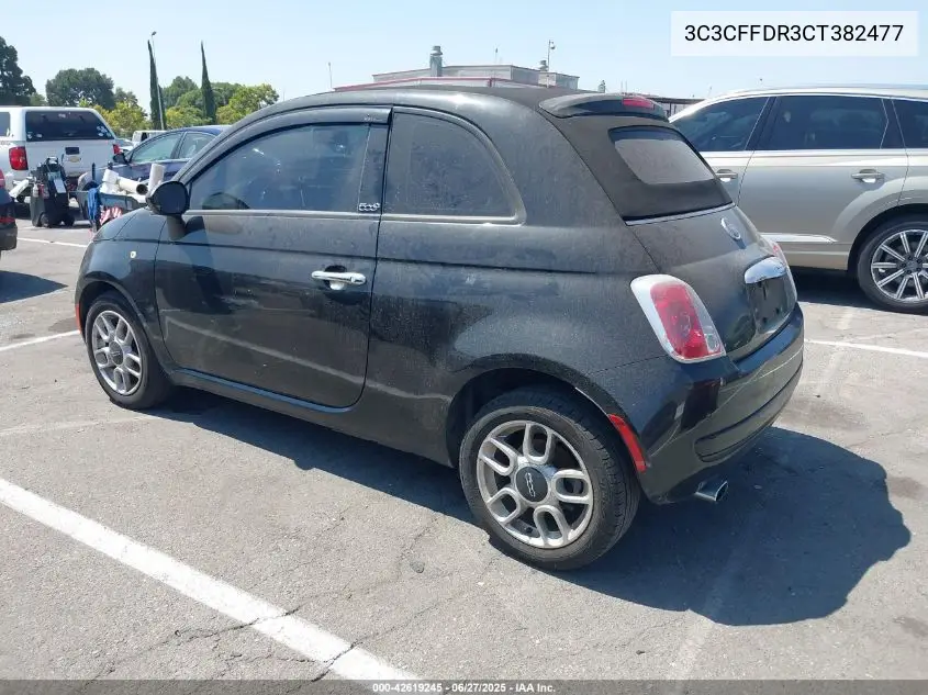 2012 Fiat 500C Pop VIN: 3C3CFFDR3CT382477 Lot: 42619245