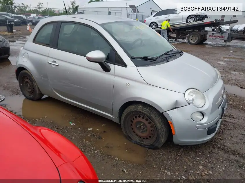 2012 Fiat 500 Pop VIN: 3C3CFFARXCT349142 Lot: 42644411