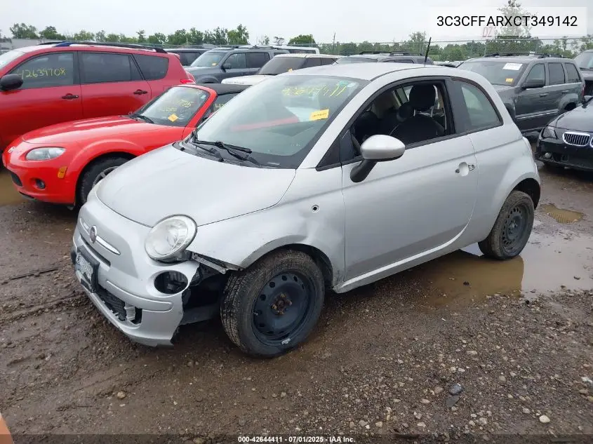 2012 Fiat 500 Pop VIN: 3C3CFFARXCT349142 Lot: 42644411