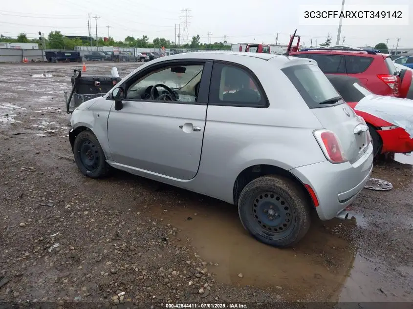 2012 Fiat 500 Pop VIN: 3C3CFFARXCT349142 Lot: 42644411