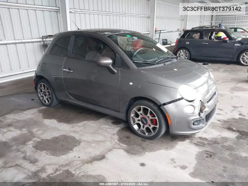 2012 Fiat 500 Sport VIN: 3C3CFFBR8CT379142 Lot: 42661987