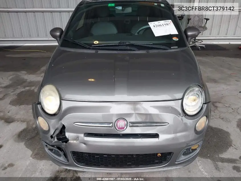 2012 Fiat 500 Sport VIN: 3C3CFFBR8CT379142 Lot: 42661987