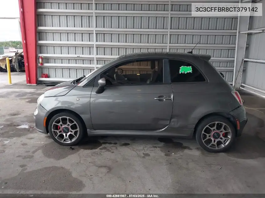 2012 Fiat 500 Sport VIN: 3C3CFFBR8CT379142 Lot: 42661987