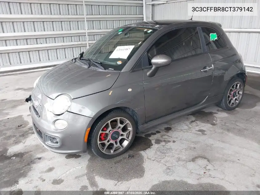 2012 Fiat 500 Sport VIN: 3C3CFFBR8CT379142 Lot: 42661987