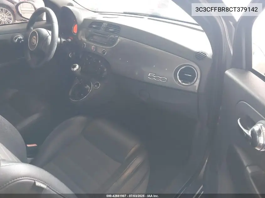 2012 Fiat 500 Sport VIN: 3C3CFFBR8CT379142 Lot: 42661987