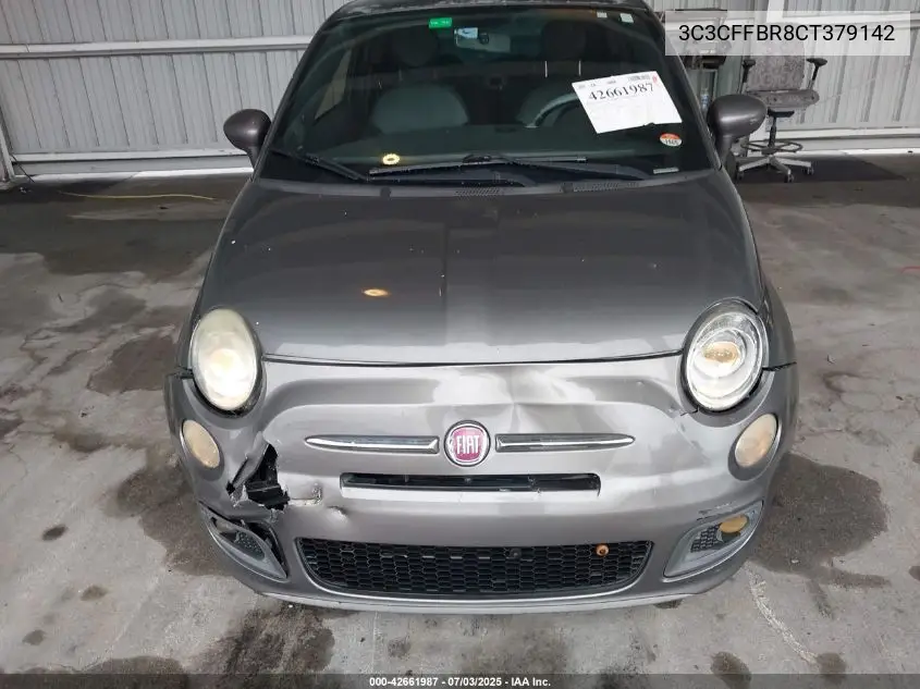 2012 Fiat 500 Sport VIN: 3C3CFFBR8CT379142 Lot: 42661987