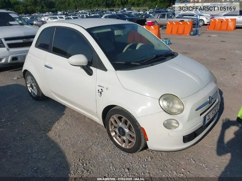 2012 Fiat 500 Pop VIN: 3C3CFFAR5CT105169 Lot: 42667095
