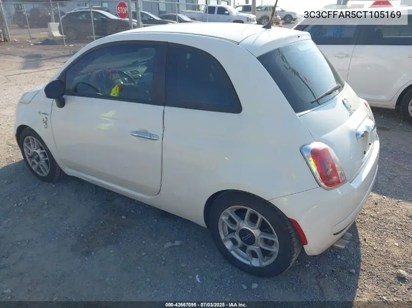 2012 Fiat 500 Pop VIN: 3C3CFFAR5CT105169 Lot: 42667095