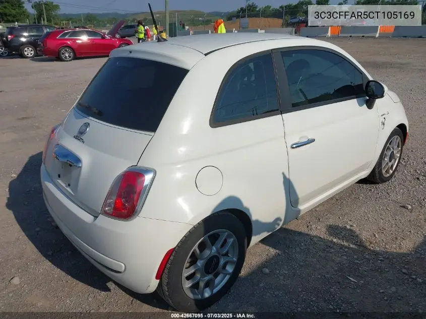 2012 Fiat 500 Pop VIN: 3C3CFFAR5CT105169 Lot: 42667095