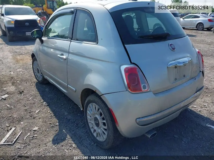 2013 Fiat 500 VIN: 3C3CFFCR8DT635294 Lot: 12337040