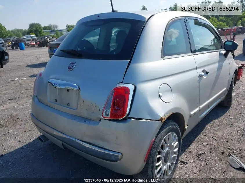 2013 Fiat 500 VIN: 3C3CFFCR8DT635294 Lot: 12337040