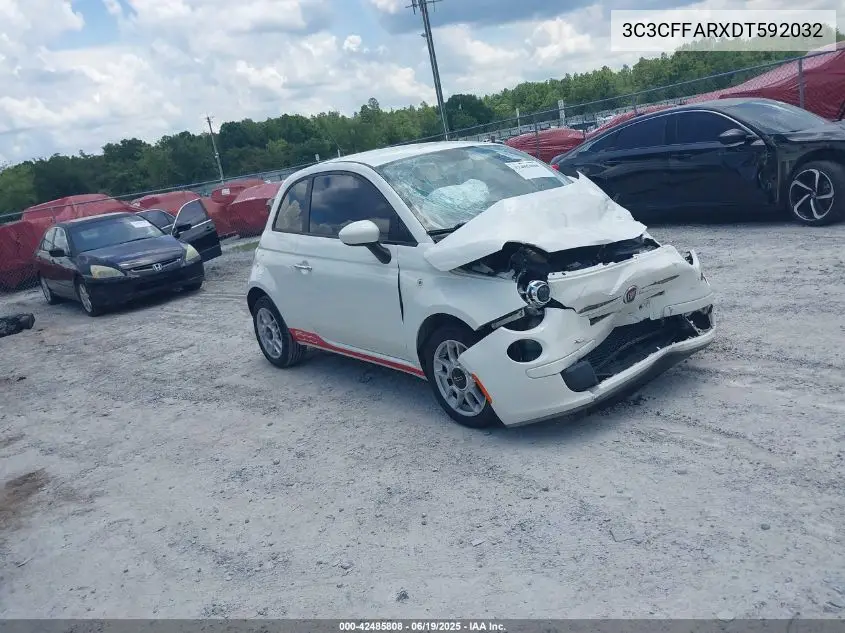 2013 Fiat 500 Pop VIN: 3C3CFFARXDT592032 Lot: 42485808
