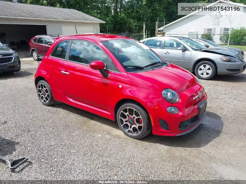2013 Fiat 500 Turbo VIN: 3C3CFFHH8DT543196 Lot: 42547916