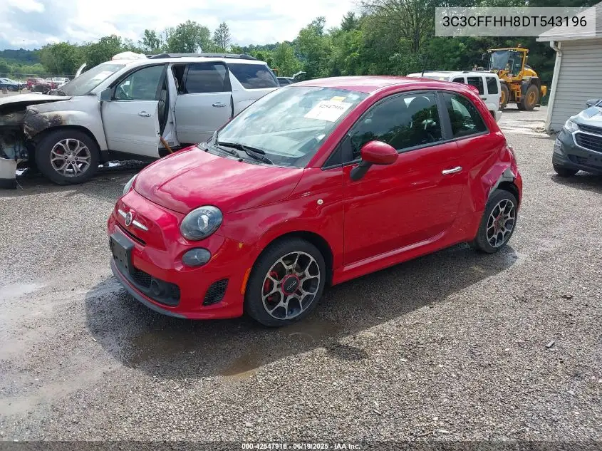2013 Fiat 500 Turbo VIN: 3C3CFFHH8DT543196 Lot: 42547916
