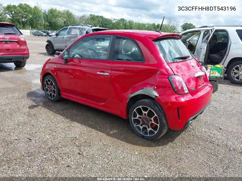 2013 Fiat 500 Turbo VIN: 3C3CFFHH8DT543196 Lot: 42547916