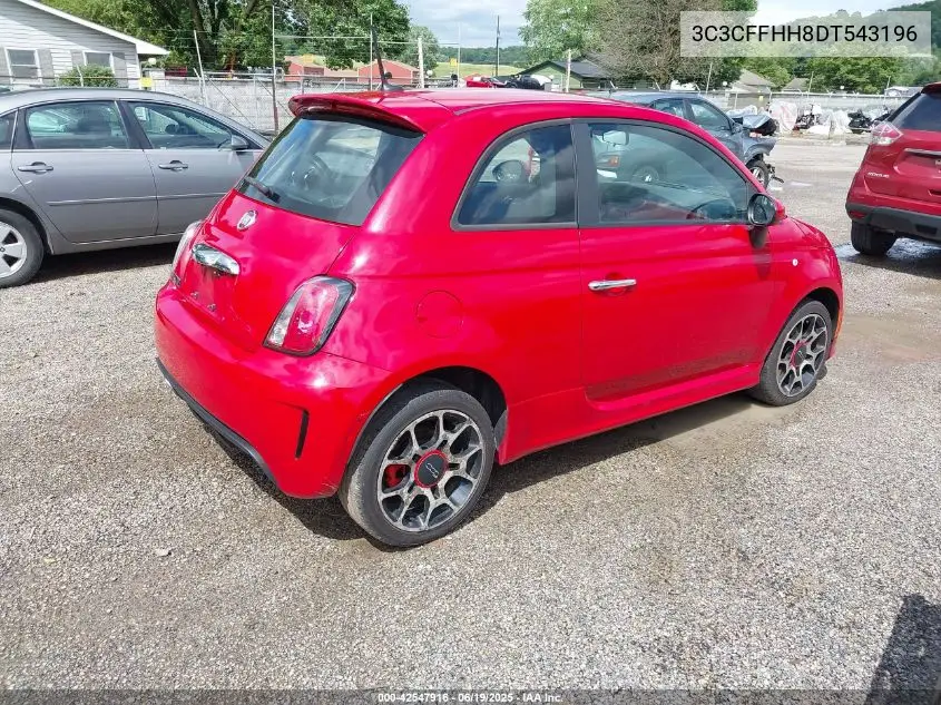 2013 Fiat 500 Turbo VIN: 3C3CFFHH8DT543196 Lot: 42547916